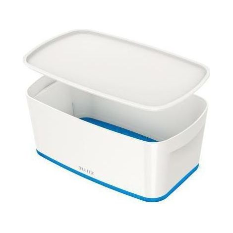 Aufbewahrungsbox MyBox® 31,8 x 12,8 x 19,1 cm (B x H x T) DIN A5 5l ABS Kunststoff weiß/blau (1/4)