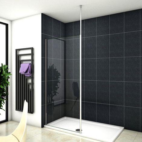 Océan Paroi De Douche 90x200cm En 8mm Verre Anticalcaire Et Livré Une Barre De Fixé À Plafond (1/5)