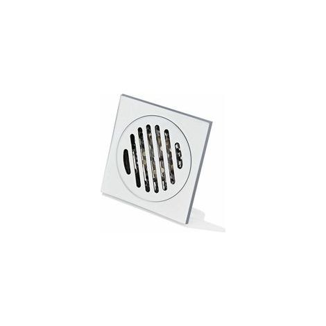 Grille de douche carrée anti-cheveux, drain en acier inoxydable épais, 100x100 mm – (1/5)