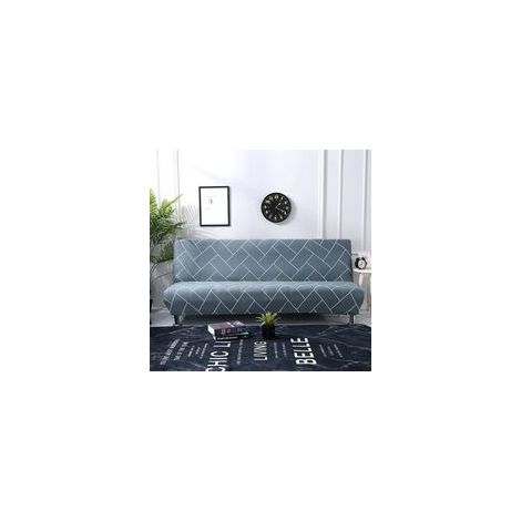 Housse de canapé-lit extensible élastique – Protection complète pour canapés sans accoudoirs 160-190 cm – Tissu 95% polyester, 5% élasthanne - 160-190CM (1/4)
