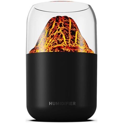 Portable Air Humidifier 300ml Small Cool Volcano USB LED Night Light Desktop Humidifier 2 Modes Color Changing Ambient Light Humidifier (1/5)