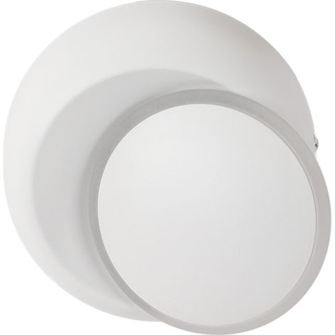 Drehbare LED-Wandleuchte mit geschwungenem Schirm, moderner skandinavischer Stil für Schlafzimmer, Wohnzimmer, Flur, Treppenhaus (85-265V, rund, weiß, warmweiß 2700K) (1/5)