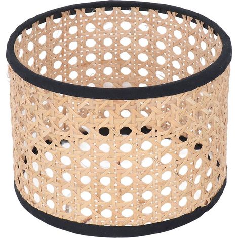 Abat-jour en Rotin Universal pour Lampe à Suspension Plafonnier E27 E14 Modèle Hexagonal (1/5)