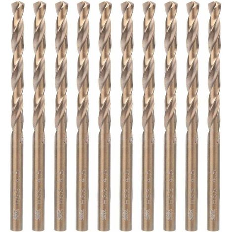 Punte da trapano corte in acciaio ad alta velocità da 10 pezzi Punte da trapano HSS Utensile da perforazione per legno in lamiera di ferro in acciaio inossidabile (4,5 mm) (1/5)
