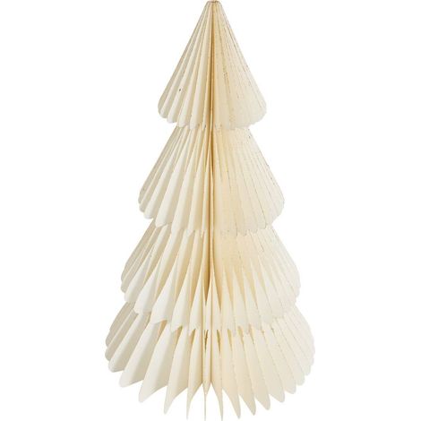 Weihnachtsbaum aus Shapu-Papier in Ecru, H. 60 cm - Feeric lights & christmas (1/4)