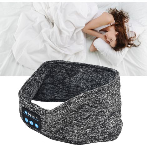 Bandeau de Sommeil Bluetooth 5.0 Nylon Gris Hemp pour Musique, Sports et Masque de Nuit avec Détails Techniques Approx. 26.6x9.5x1cm / 84g / Kit 1 Bandeau + 1 Câble + 1 Manuel (1/5)