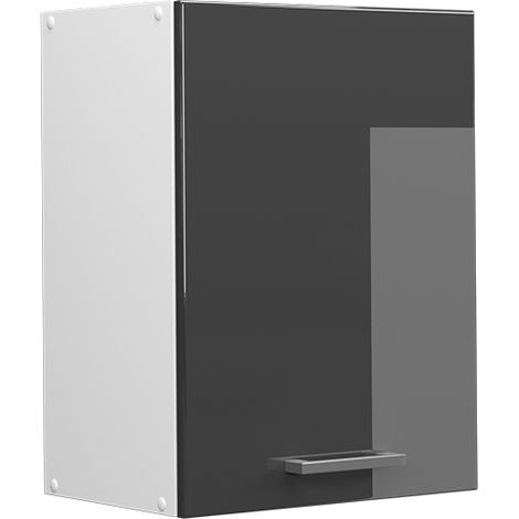 Pensile da cucina R-Line, Antracite lucido, 45 cm, Vicco