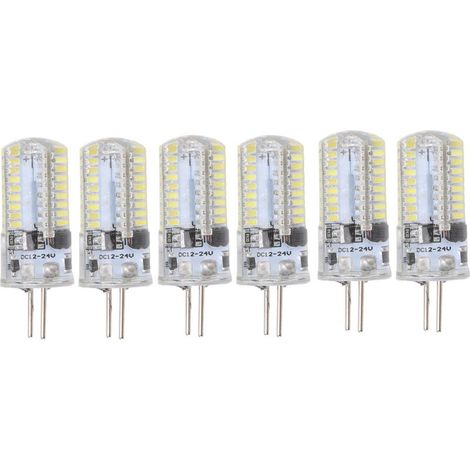Ampoules LED GY6.35 5W AC 12V, blanc chaud 2700 à 3000K 6000 6500K 500LM 72LED, lumière pure pour la maison et le bureau, 6 pièces (1/5)