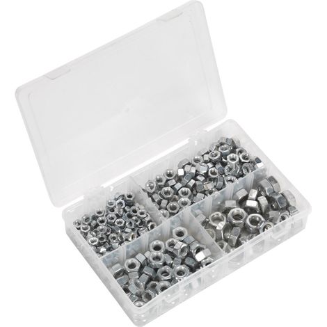 Sealey Steel Nut Assortment 320pc 1/4""-1/2""UNC AB030SN (1/5)