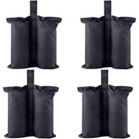 Sacs de poids pour abris instantanés robustes de qualité supérieure - Sac de sable pour pieds de tente, auvent pop-up - Sac de pieds lesté (taille M - 4, noir) (1/3)