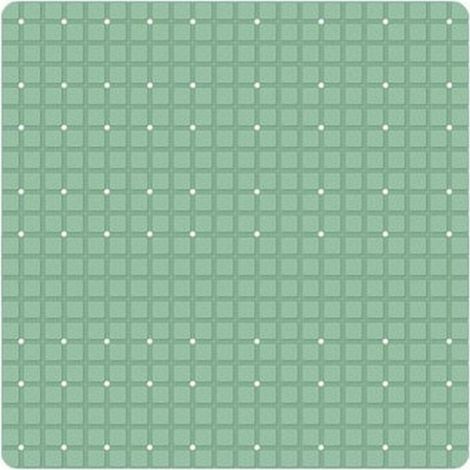 Vtizikl Tappeto Tappetino Verde Pvc Antiscivolo Per Vasca Bagno Doccia Quadrato 52x52cm 79764 -