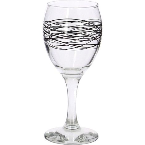 Lot de 6 verres à pied en verre 20,5cl, SERPENTIN (1/5)