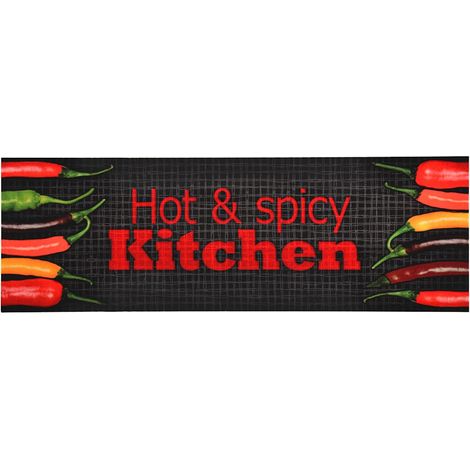 vidaXL Tapis de cuisine lavable Hot & Spicy 60x300 cm