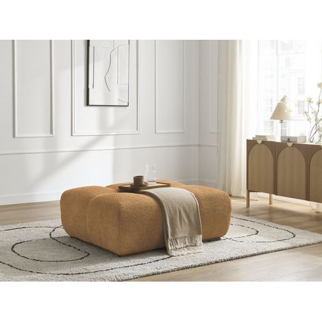 BOBOCHIC - Pouf ANAKIN tissu bouclette Jaune (1/5)
