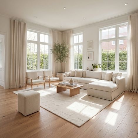 Tapis en laine Marble Mystique - Tapis en laine - 180x120cm, Rectangular - 100% Laine vierge - Tufté main - Blanc