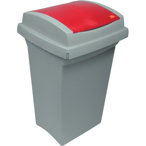 ICS BIDONE RECYCLING PER DIFFERENZIATA Lt. 50 - cm. 43x39x68h col. Verde/Grigio