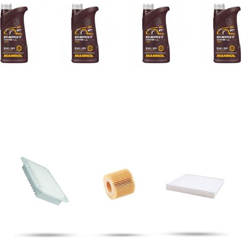 Kit tagliando 3 FILTRI e 4L OLIO compatibile con Toyota Urban Cruiser 1.33 VVT 74kw Dal 2009 (1/5)