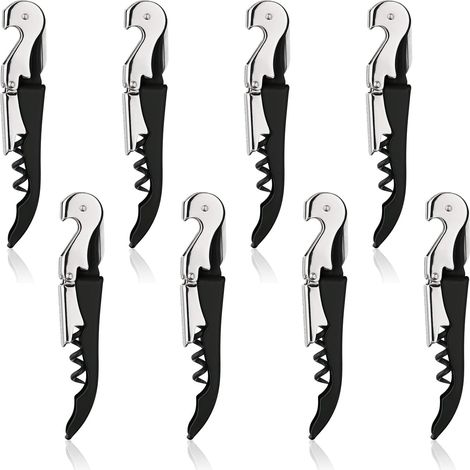8 Pièces Wine Opener 3 en 1 Tire Bouchon Screwpull Acier Inoxydable Ouvre Bouteille Poignée Ergonomique Decapsuleur Mèche à Tarière Décapsuleur pour Maison Restaurant Bureau Banquet Fête