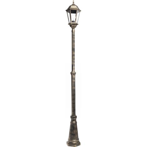 Strassenlampe aus Aluminium regulus 1xe27 schwarz/gold 230x25x25x25 cm höhenverstellbar ip44