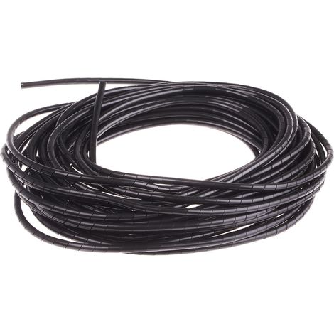 Gaine de câble spiralée RS PRO, Ø 4mm  4.5mm, en Polyéthylène Noir