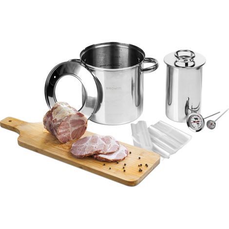 Set con camicia d'acqua - cuociprosciutto da 1,5 kg + pentola (1/4)