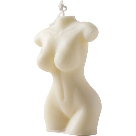 Vela Decorativa Torso Mujer sin Aroma Combustión 7 horas BLANCO Alto 9,5cm - SpazioLuzio