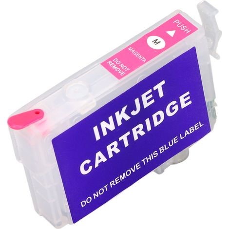Rote Tintenpatrone T1633 für Epson Workforce WF-2010W, WF-2510WF, WF-2520NF, WF-2530WF, WF-2540WF Drucker - Kompatibles Verbrauchsmaterial, rote Farbe. (1/5)