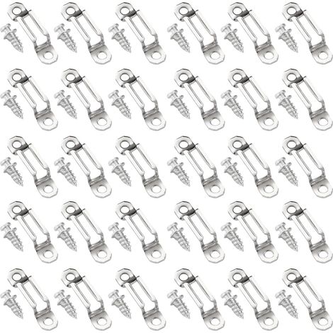 30 vis invisibles en acier inoxydable pour armoires et penderies (1/4)