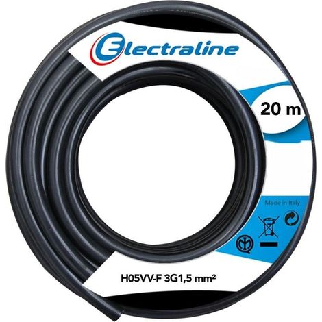 Multicore-kabel h05vv-f electraline 3g1.5mm2 20m schwarz - 11765