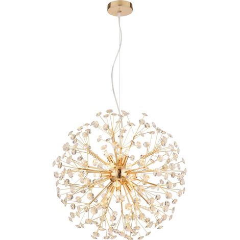 Globo - lámpara colgante - KATRINA - dorado - vidrio - Ø 60cm -