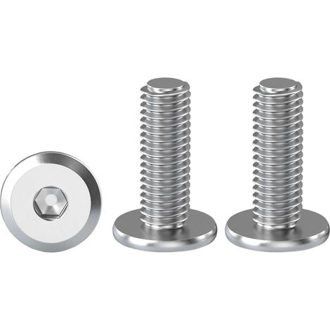 20 Pièces Vis à Tête Plate Avec Six Pans Creux M5 X 20 mm Boulons à Tête Plate Hexagonale en Acier Inoxydable A2 V2A Vis à Tête Cylindrique Hexagonale à Bride Boulons Allen (1/5)