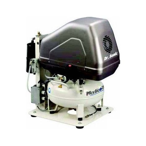 Nuair - Compresseur à air insonorisé pour dentiste et laboratoires 1,5CV 1,1kW 230V 24L - Dr.Sonic 160-24F-FM-1,5M