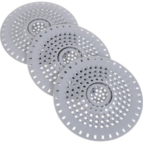 Lot de 3 filtres de vidange pour salle de bain couvercle en (1/5)