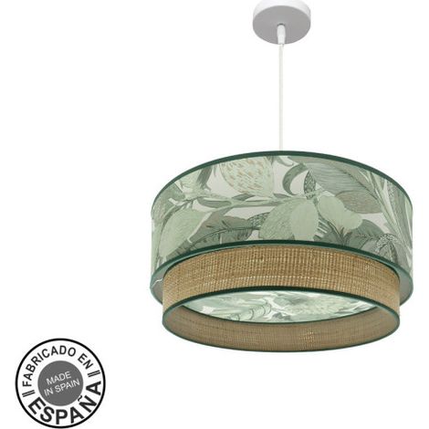 Lampadario Congo 50d 3xe27 Bianco/verde-naturale (1/3)