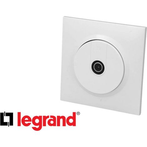 Prise TV simple étoile blindée complet Dooxie One - Blanc - 600751 - Legrand (1/2)