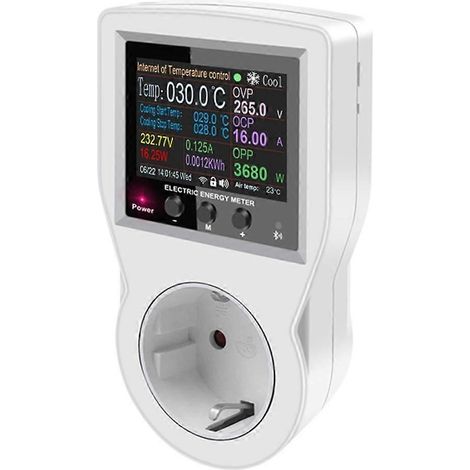 Prise thermostatique Tuya Wifi 16A AC220V avec contrôleur de température numérique, minuterie, capteur et prise UE (1/5)