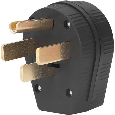 NEMA 14-50P Winkelstecker mit geraden Kontakten, 50 A, 125 V/250 V Ausgangsspannung, 4-polig, für Herd, Trockner und Generatoren