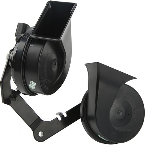 Avertisseur sonore automobile noir haut/bas avec support pour Tesla Model Y 2020-2023, klaxon de rechange en forme de corne (1/5)