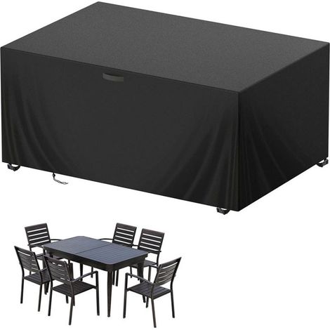 Housse Salon de Jardin Exterieur 180 x 120 x 74cm 420D Oxford Housse Table de Jardin Bache Salon de Jardin Imperméable Résistant à la Vent Pluie UV Déchirure (1/5)