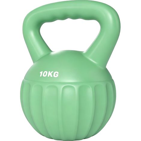 Haltère russe de 6 kg, rempli de sable, idéal pour débutants, musculation à domicile, 21 x 21 x 27 cm, vert (1/5)