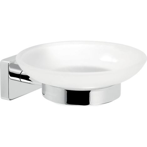 Novaservis Ferro Greta - Distributeur de savon avec support, verre dépoli/chrome AGR02 (1/2)