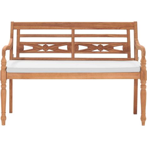 Maison Exclusive - Panchina Batavia con Cuscini 120 cm in Teak (1/5)