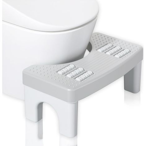 Tabouret de toilette, tabouret de toilette pour salle de bain, tabouret de déjections canines avec fonction de massage, comme soulagement de la constipation pour adultes, repose-pieds (1/5)
