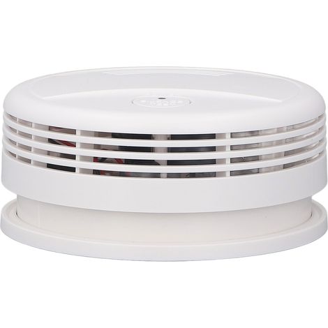 Détecteur de fumée sans fil à pile, alarme incendie avec capteur photoélectrique, boîtier ABS ignifuge, autonome, détection de fumée pour maison, sécurité incendie (1/5)