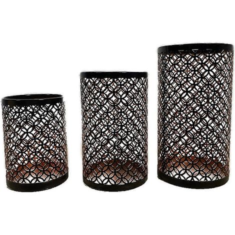 Art nordique en fer forgé, chandelier creux, chandelier en trois parties-- (1/5)