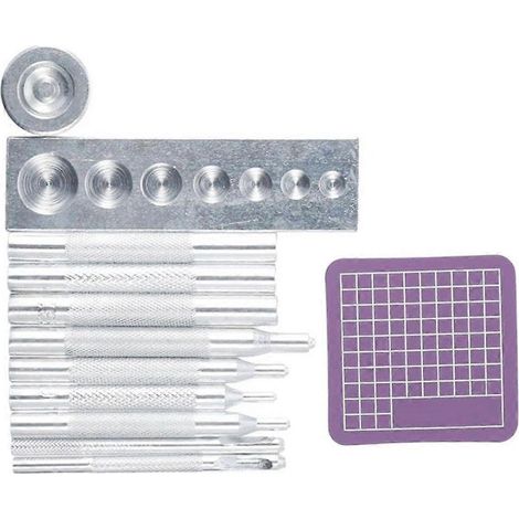 Outil de perforation du cuir avec base et tapis de découpe pour bracelets de montre en cuir (1/4)