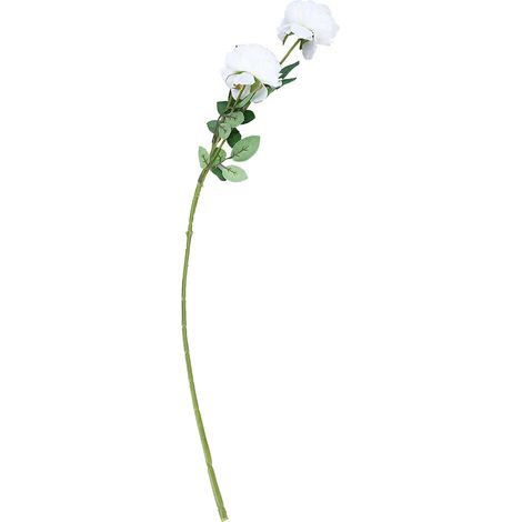 Fleurs De Pivoine Artificielles - Tissu En Soie - Décoration Mariage Jardin Salon - Bouquet De 3 Têtes Blanc