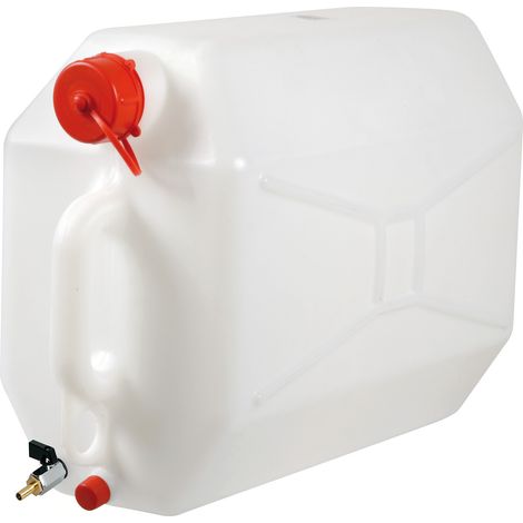Tanica in polietilene con rubinetto in metallo - 25 L - Orizzontale