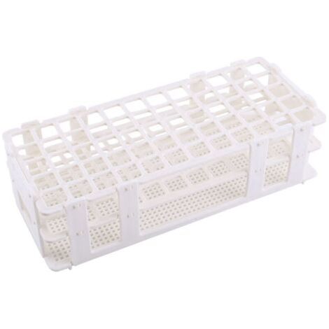 Support de tubes à essai en plastique, 60 trous, support de rangement pour laboratoire, 3 niveaux, trou de 16 mm, 1 pièce (1/4)