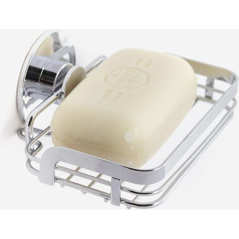 BATHBAZAAR - Porte-savon adhésif silver (1/5)